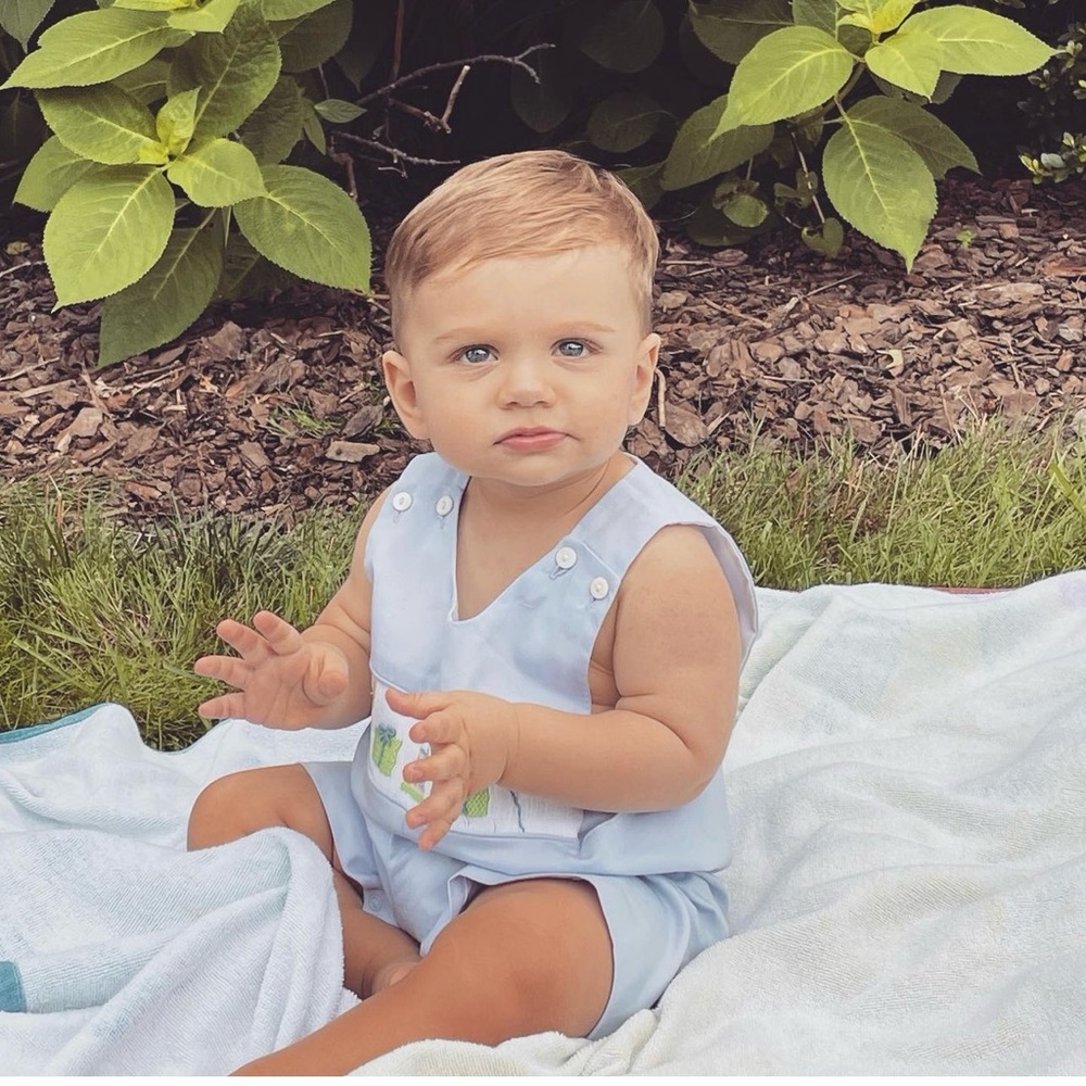 Baby boy Birthday smock one piece 24 months